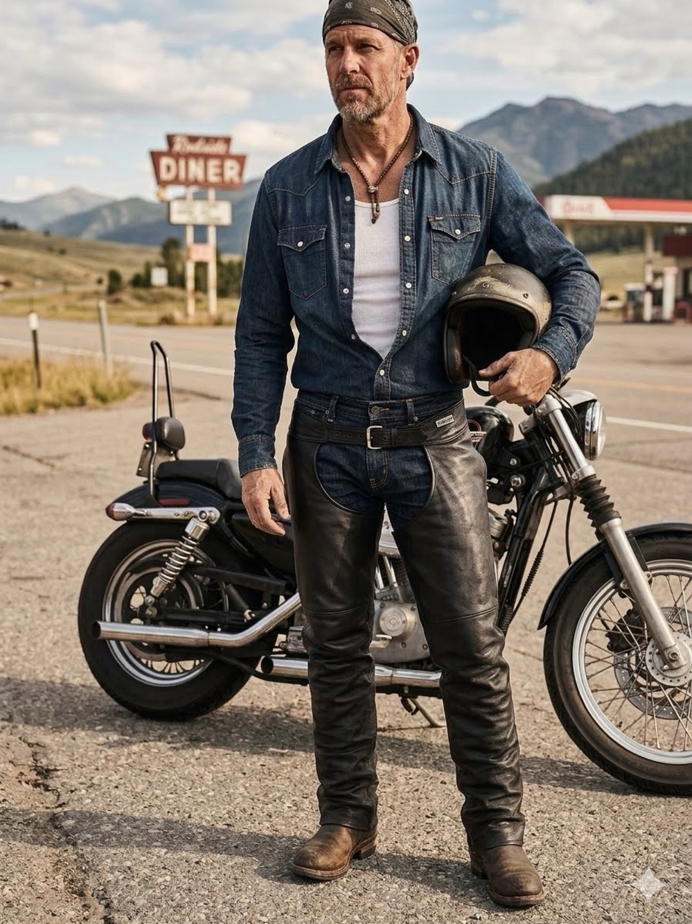 Select Genuine Leather Motorcycle Chaps Black Made in Canada